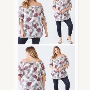 Falling leaves light materiel over the shoulders